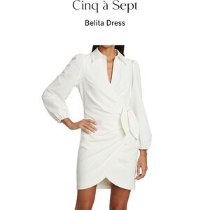 White Cinq a sept bridal dress